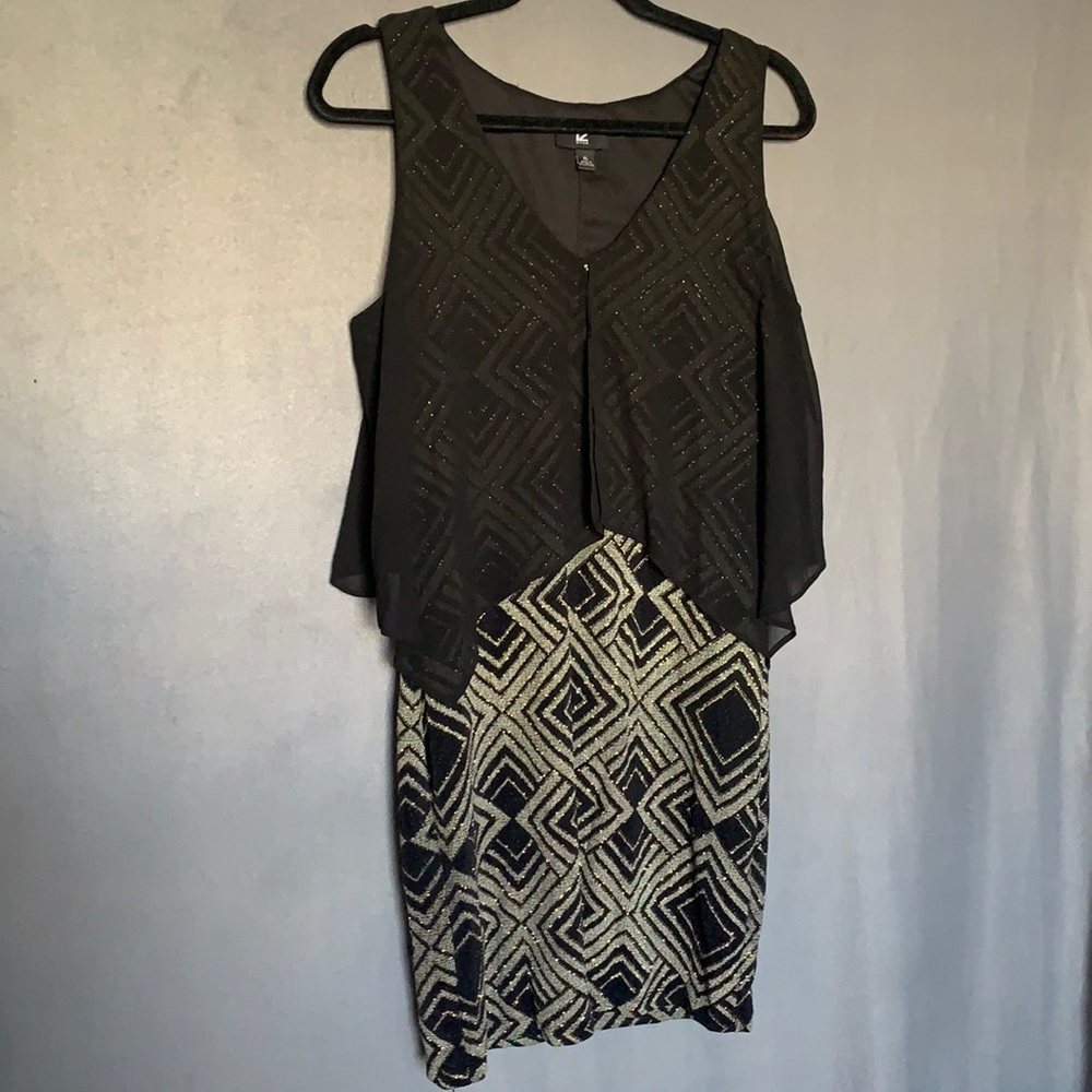 Black and gold dress